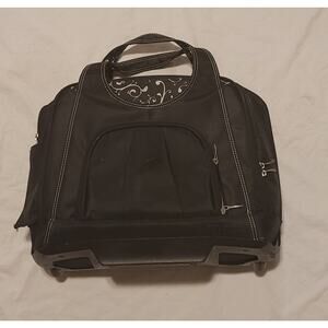 Kensington Contour balance notebook roller bag w retractable handle Onyx black